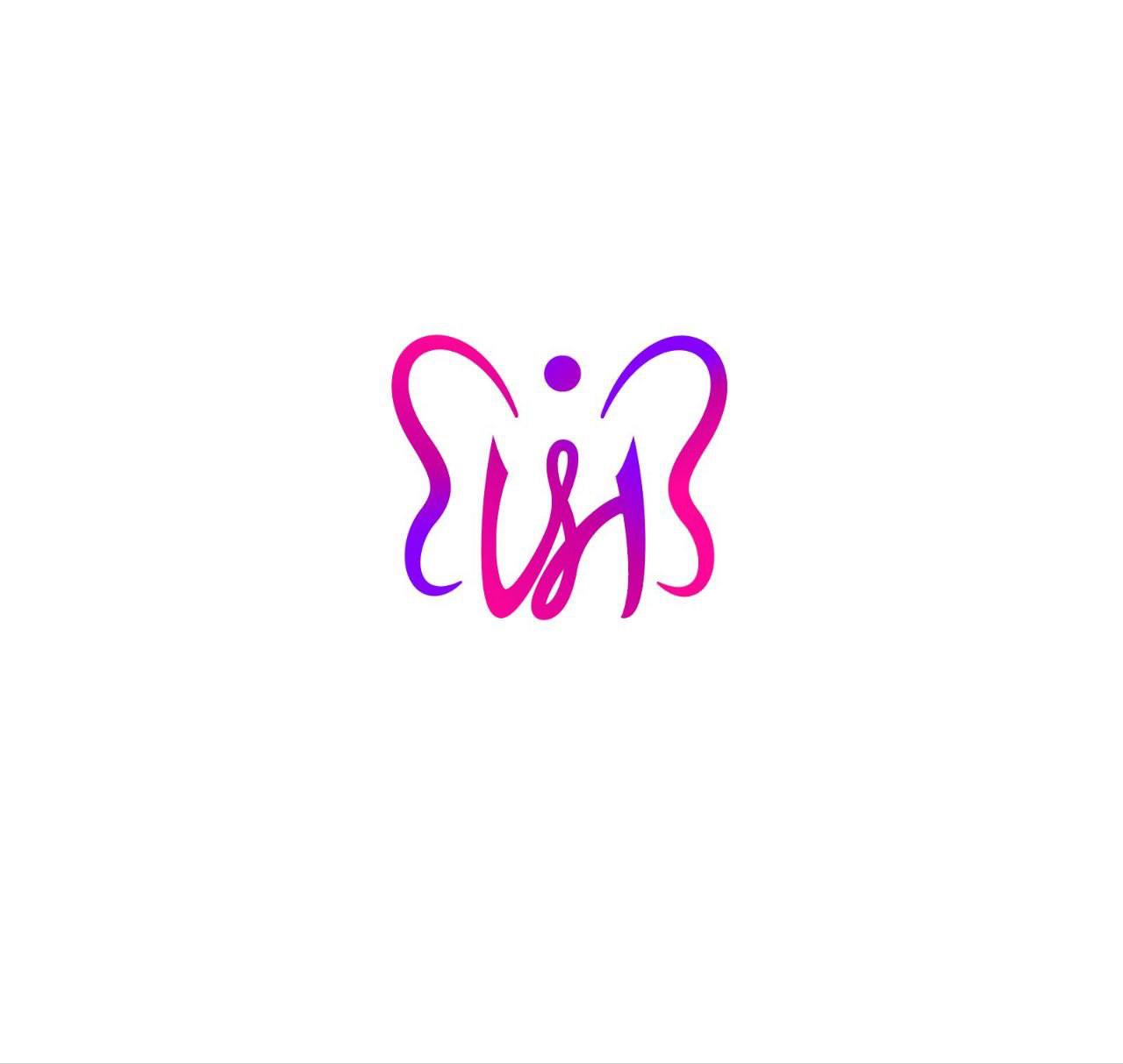 Logo Métamorph'OSE : papillon calligraphié magenta et violet